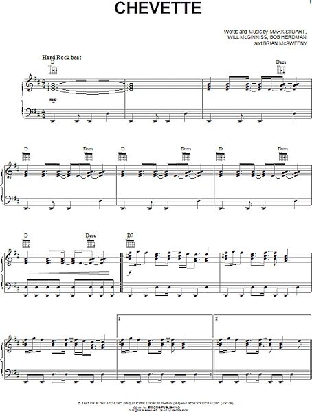 Chevette - Piano/Vocal/Guitar, New, Main