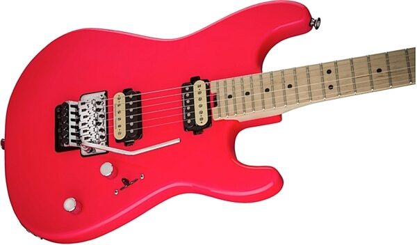 Charvel Pro-Mod San Dimas SD1 HH FR Electric Guitar, Neon Pink Closeup