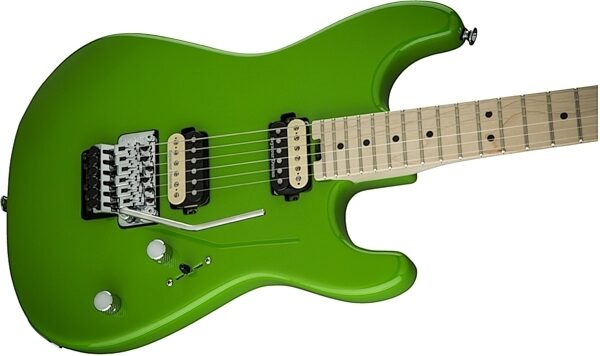 Charvel Pro-Mod San Dimas SD1 HH FR Electric Guitar, Slime Green Closeup