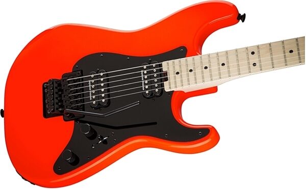 Charvel Pro-Mod So-Cal Style 1 HH FR M Electric Guitar, with Maple Fingerboard, Rocket Red Closeup