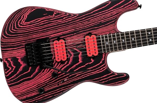 Charvel Pro-Mod San Dimas Style 1 HH FR E Ash Electric Guitar, Neon Pink, Action Position Side