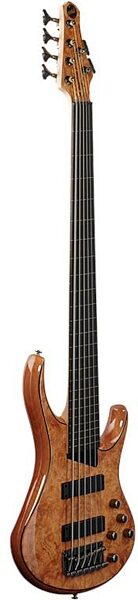 MTD Kingston Z6EB Fretless Electric Bass, 6-String (with Ebony Fingerboard), Natural Gloss, Action Position Back