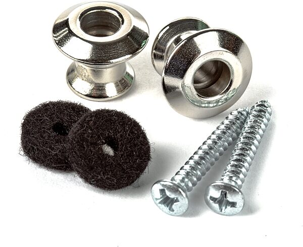 Dunlop Dual Design Straplok Strap Button Set, Nickel, Action Position Back