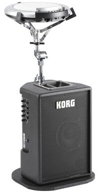 Korg MMA130 Mobile Monitor Amplifier, In Use with Optional WaveDrum
