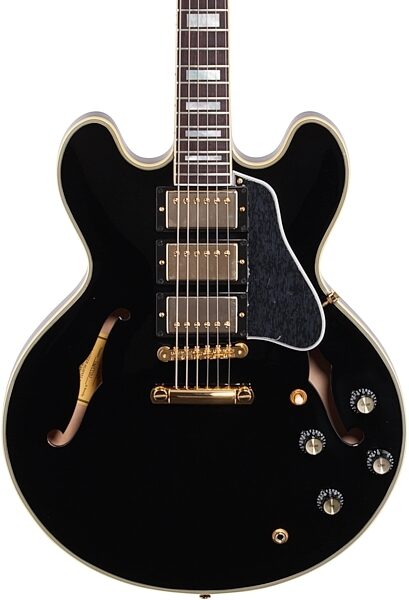 Gibson Limited Edition ES-355 Black Beauty Electric Guitar (with Case), Body Straight Front