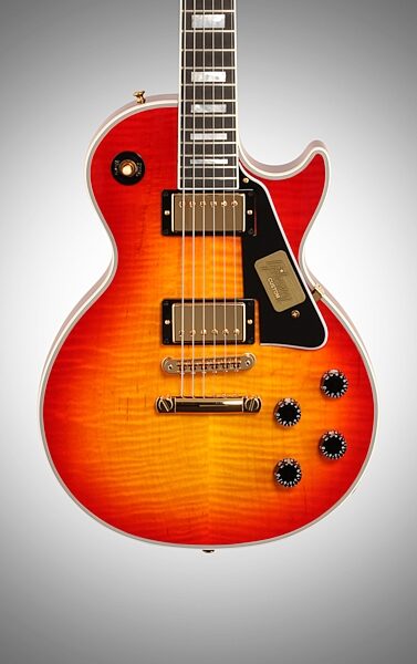 Gibson Limited Edition Les Paul Custom Figured Top Electric Guitar (with Case), Body Straight Front