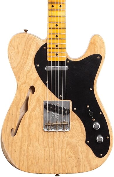 Fender Custom Shop Limited Edition Blackguard Telecaster Thinline Electric Guitar (with Case), Body Straight Front