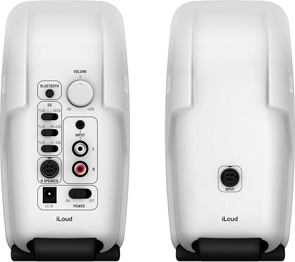 IK Multimedia iLoud Micro Monitors Pair with Bluetooth, White, Pair, Warehouse Resealed, Rear