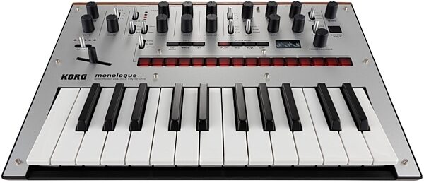 Korg Monologue Analog Keyboard Synthesizer, 25-Key, Silver, Silver Front