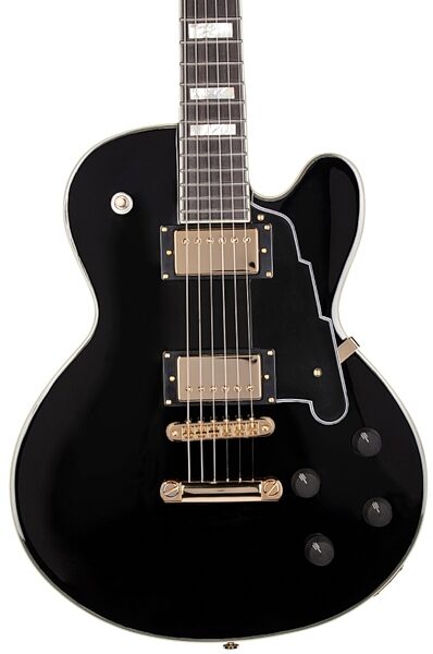 D'Angelico EX-SD Electric Guitar (with Case), Black - Front Body