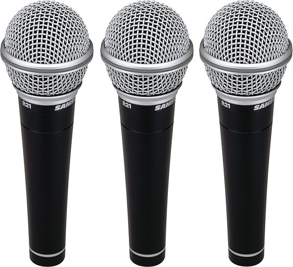 Samson R21 Vocal/Instrument Microphones (3-Pack), 3-Pack, with Case, Main