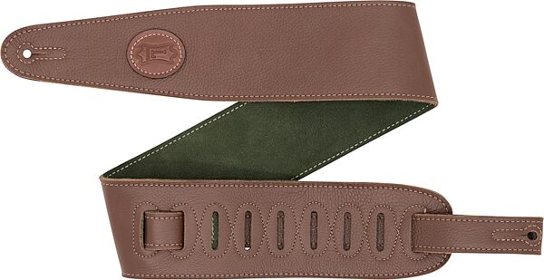 Levy's MGS44ST3 3-Inch Garment Leather Strap, Brown Green, Action Position Back