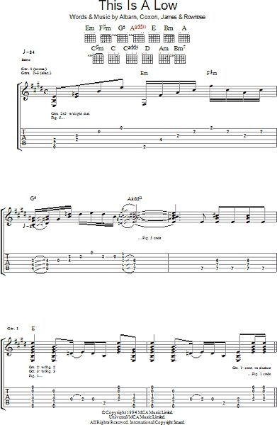 This Is A Low - Guitar TAB, New, Main