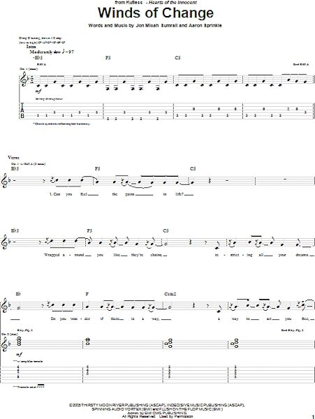 Winds Of Change - Guitar TAB, New, Main