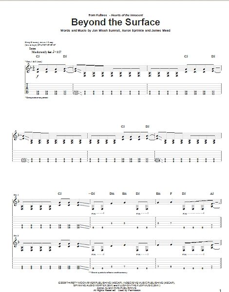Beyond The Surface - Guitar TAB, New, Main