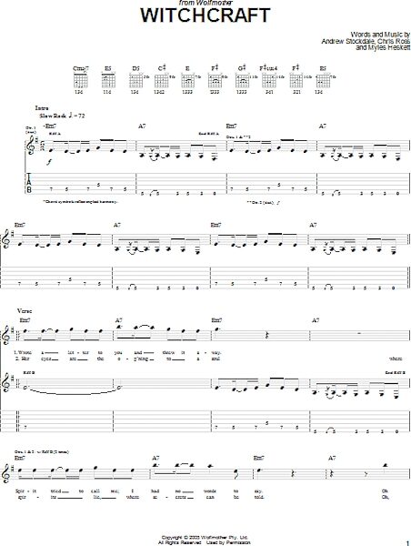 Witchcraft - Guitar TAB, New, Main
