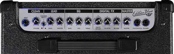 Hughes and Kettner Edition Blue 30 DFX Guitar Combo Amplifier (30 Watts, 1x10 in.), Panel