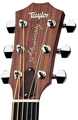Taylor 310CEL30 30th Anniversary Acoustic-Electric Guitar (with Case), Headstock