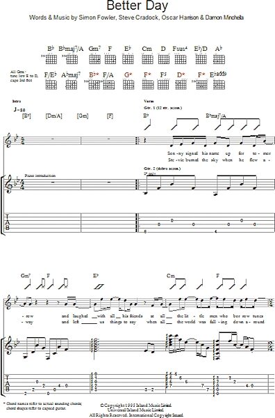 A Better Day - Guitar TAB, New, Main