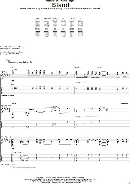 Stand - Guitar TAB, New, Main