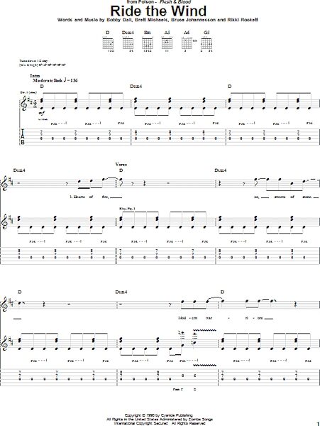 Ride The Wind - Guitar TAB, New, Main