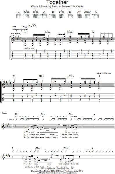 Together - Guitar TAB, New, Main