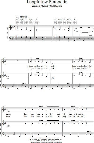 Longfellow Serenade - Piano/Vocal/Guitar, New, Main