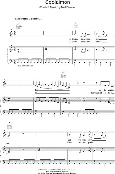 Soolaimon - Piano/Vocal/Guitar, New, Main