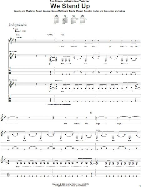 We Stand Up - Guitar TAB, New, Main