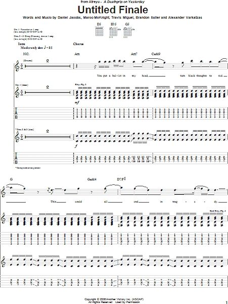 Untitled Finale - Guitar TAB, New, Main