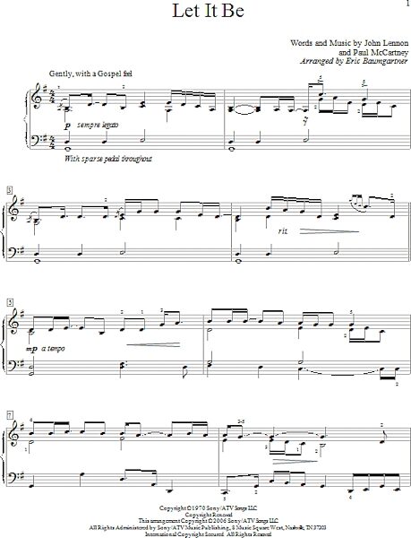 Let It Be - Elementary Piano, New, Main
