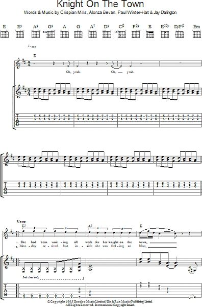 Knight On The Town - Guitar TAB, New, Main