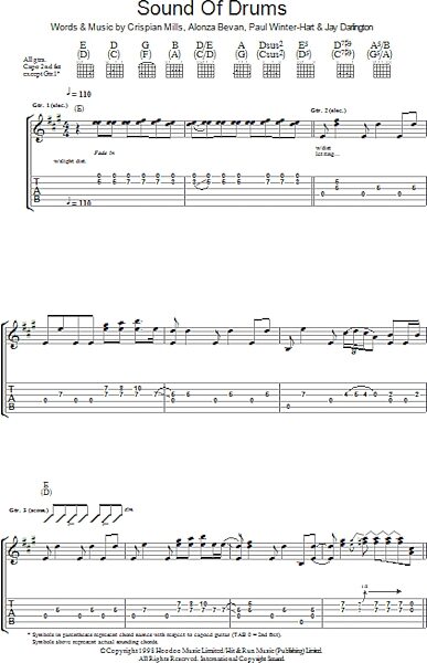 Sound Of Drums - Guitar TAB, New, Main