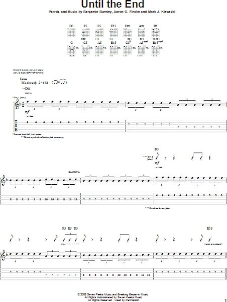 Until The End - Guitar TAB, New, Main