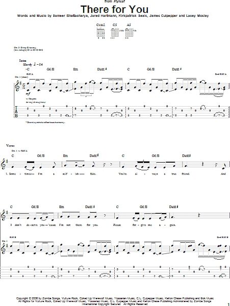 There For You - Guitar TAB, New, Main