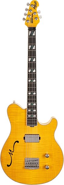 Ernie Ball Music Man Axis Semi-Hollow BFR Electric Guitar (with Case), Action Position Back