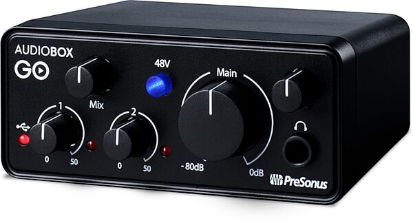 PreSonus AudioBox GO Mobile USB Audio Interface, New, Action Position Back