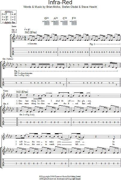 Infra-Red - Guitar TAB, New, Main
