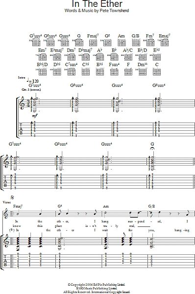 In The Ether - Guitar TAB, New, Main