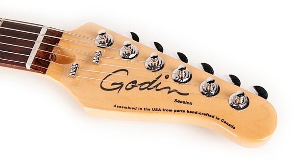 Godin Session Electric Guitar, Rosewood Fingerboard (with Gig Bag), Headstock