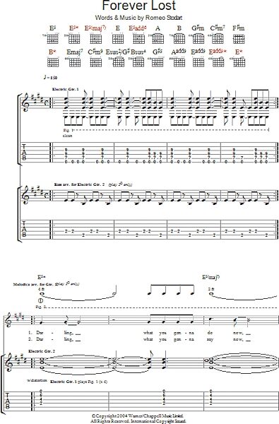 Forever Lost - Guitar TAB, New, Main
