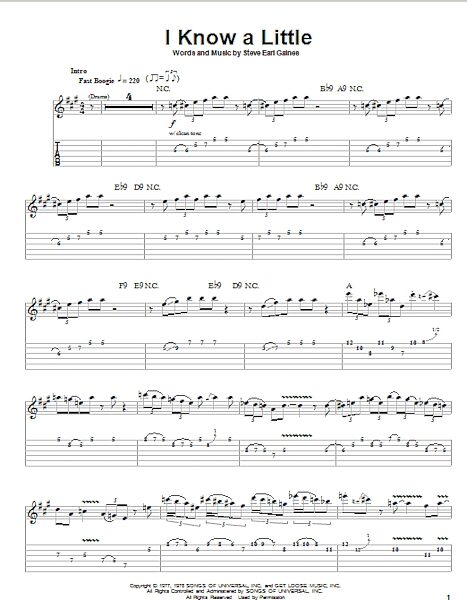 I Know A Little - Guitar Tab Play-Along, New, Main