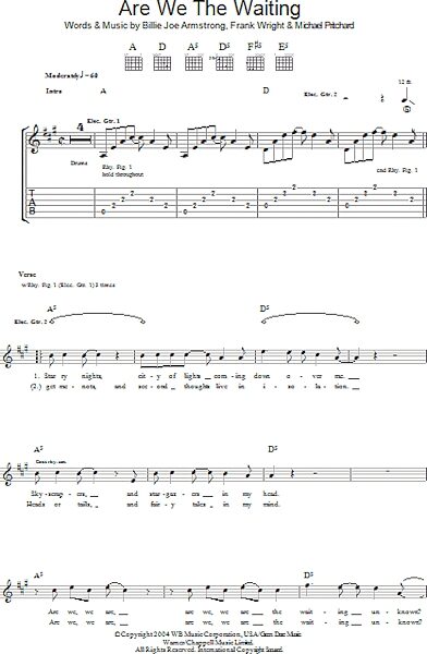 Are We The Waiting - Guitar TAB, New, Main