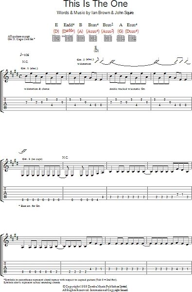 This is The One - Guitar TAB, New, Main