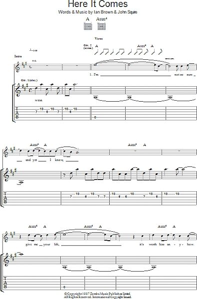 Here It Comes - Guitar TAB, New, Main