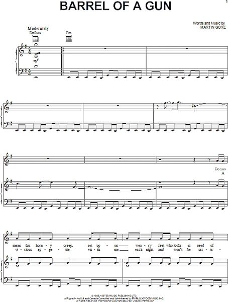 Barrel Of A Gun - Piano/Vocal/Guitar, New, Main
