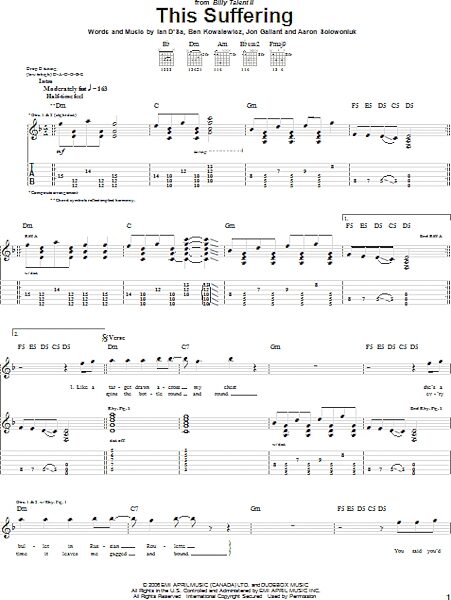 This Suffering - Guitar TAB, New, Main