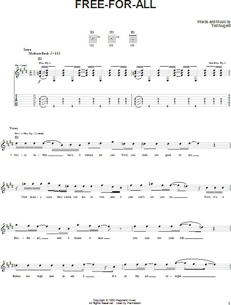 Free-For-All - Easy Guitar with TAB, New, Main