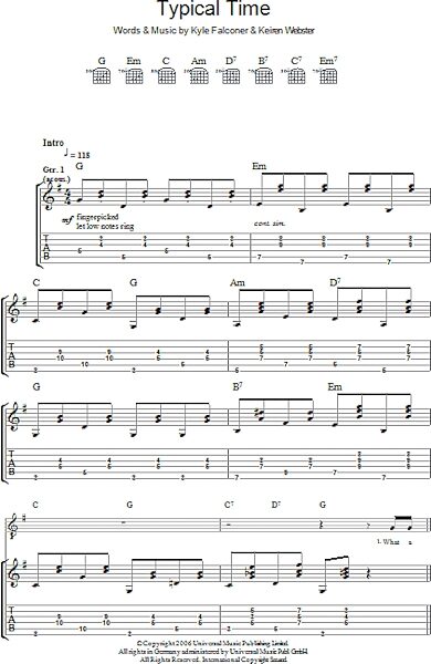 Typical Time - Guitar TAB, New, Main
