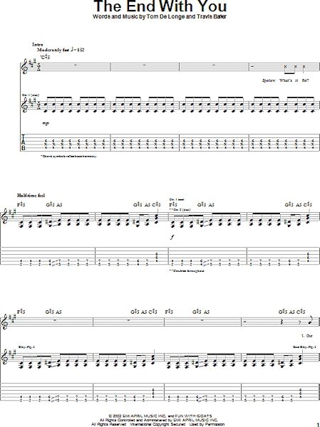The End With You - Guitar TAB, New, Main